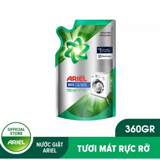 Nước Giặt Ariel Matic Cho Máy Giặt Cửa Trước Túi 360g Hương Tươi Mát Rực Rỡ