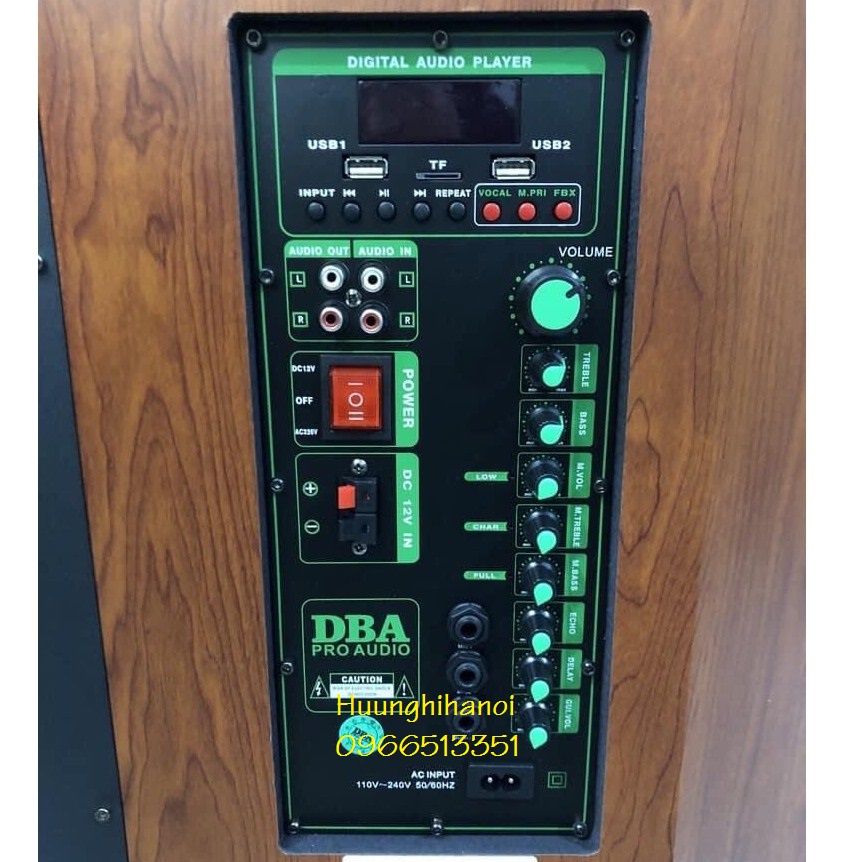 Loa kéo karaoke di động công suất lớn kèm micro không dây chống hú, hát phê