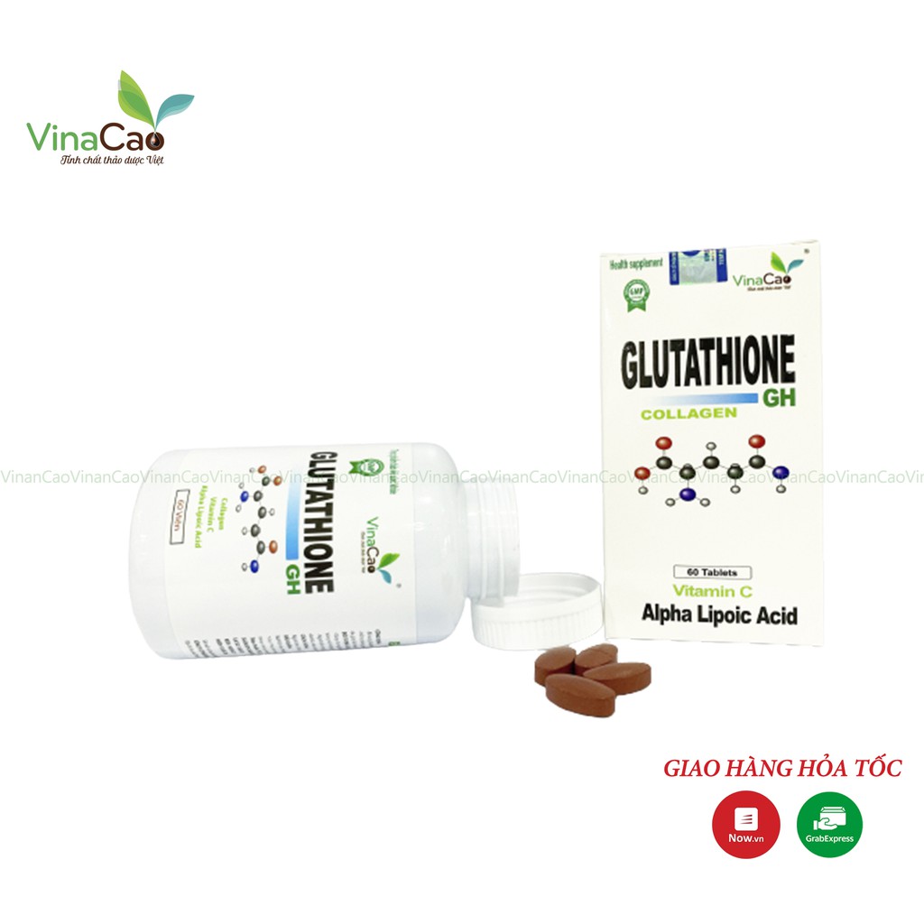 (Công thức mới) Viên uống Glutathione Collagen GH trắng da, ngăn ngừa lão hóa, giảm nám sạm tàn nhang