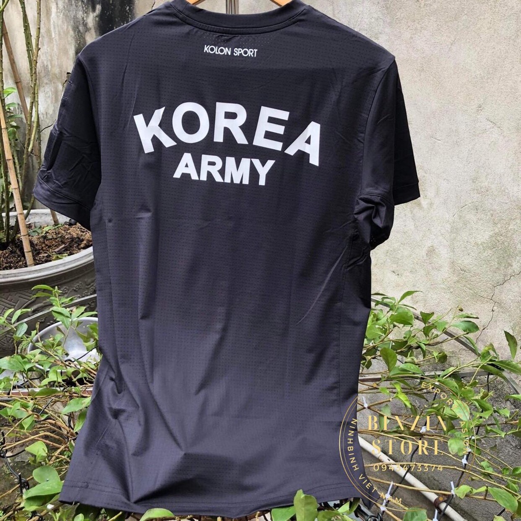 Áo Thun Nam KOLON Sport Korea Army Xuất Hàn Cao Cấp. Cắt lazer Nghìn Lỗ. Công Nghệ  Siêu Thoáng Mát