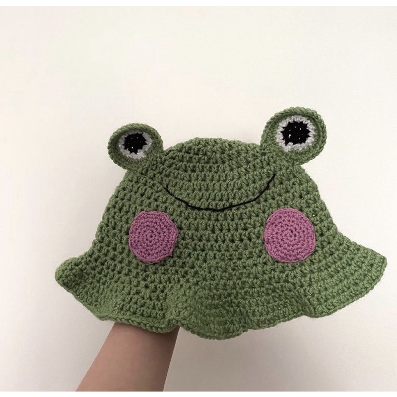 Mũ len ếch trơn [crochet] 🧵 xinh cho bé 💚