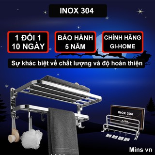 Kệ để đồ nhà tắm, giá để đồ phòng tắm inox 304 chính hãng gi-home model b07