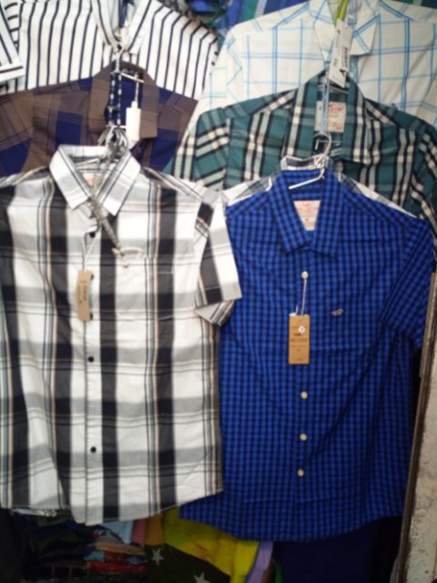 Áo sơ mi tay ngắn nam hàng Hollister
