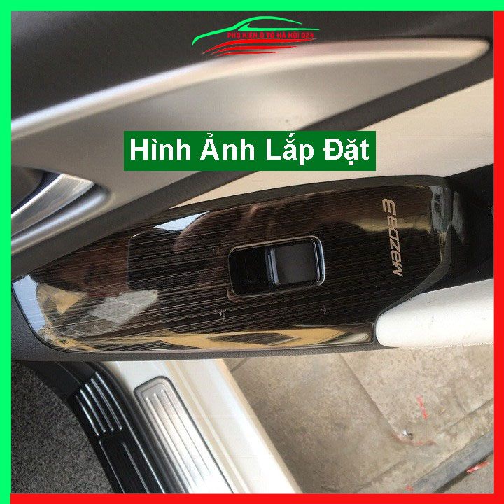 Ốp nội thất cho xe ô tô Mazda 3 2017-2019 vân Titan bảo vệ chống trầy xước và làm đẹp xe