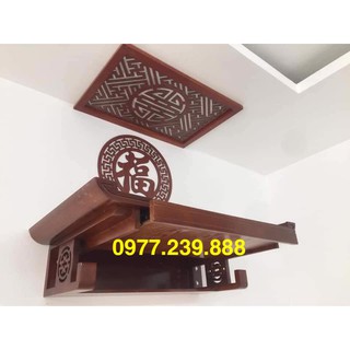 Bàn thờ gỗ sồi có ngăn kéo 61cm kèm chắn khói