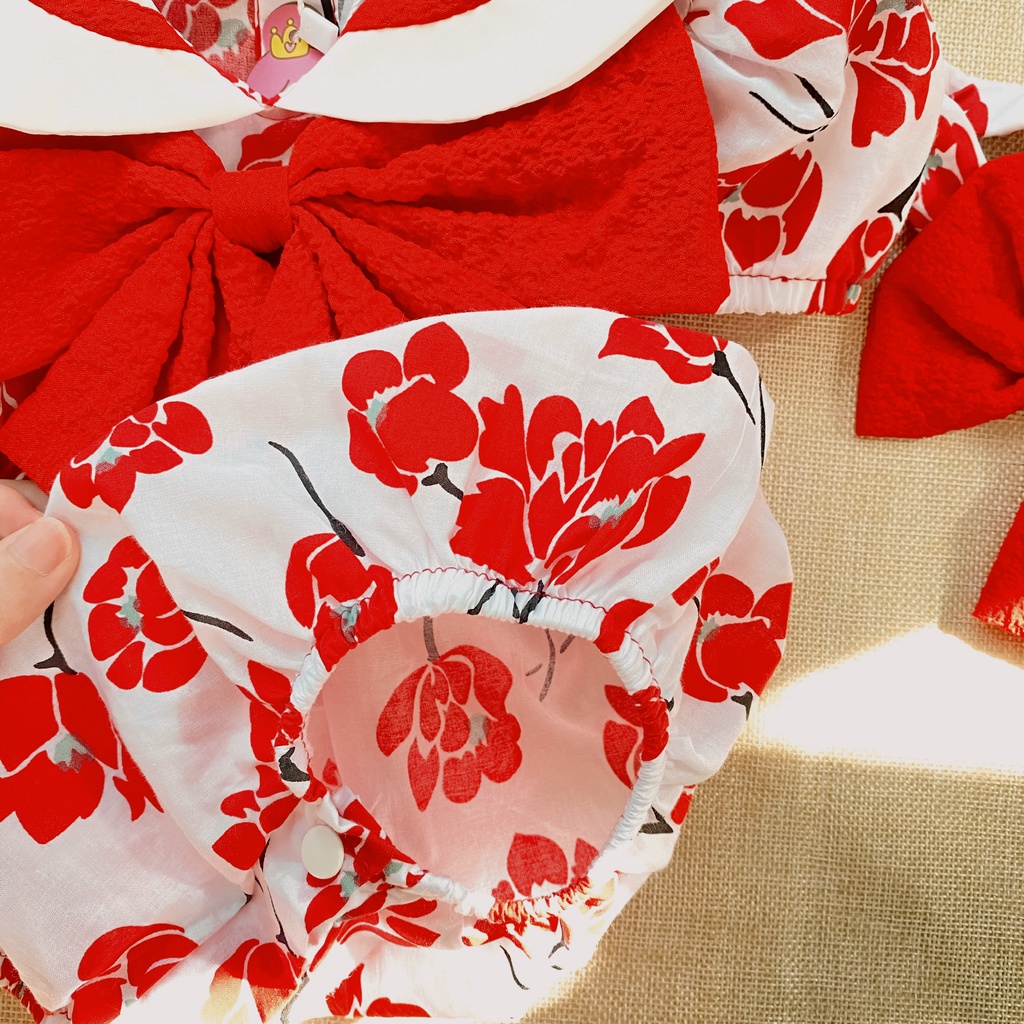 Bodysuit hoa cho bé gái sơ sinh sơ sinh 1 2 tuổi MINTSCLOSET Mint's Closet - BS6052 - BS6063 - BS6069