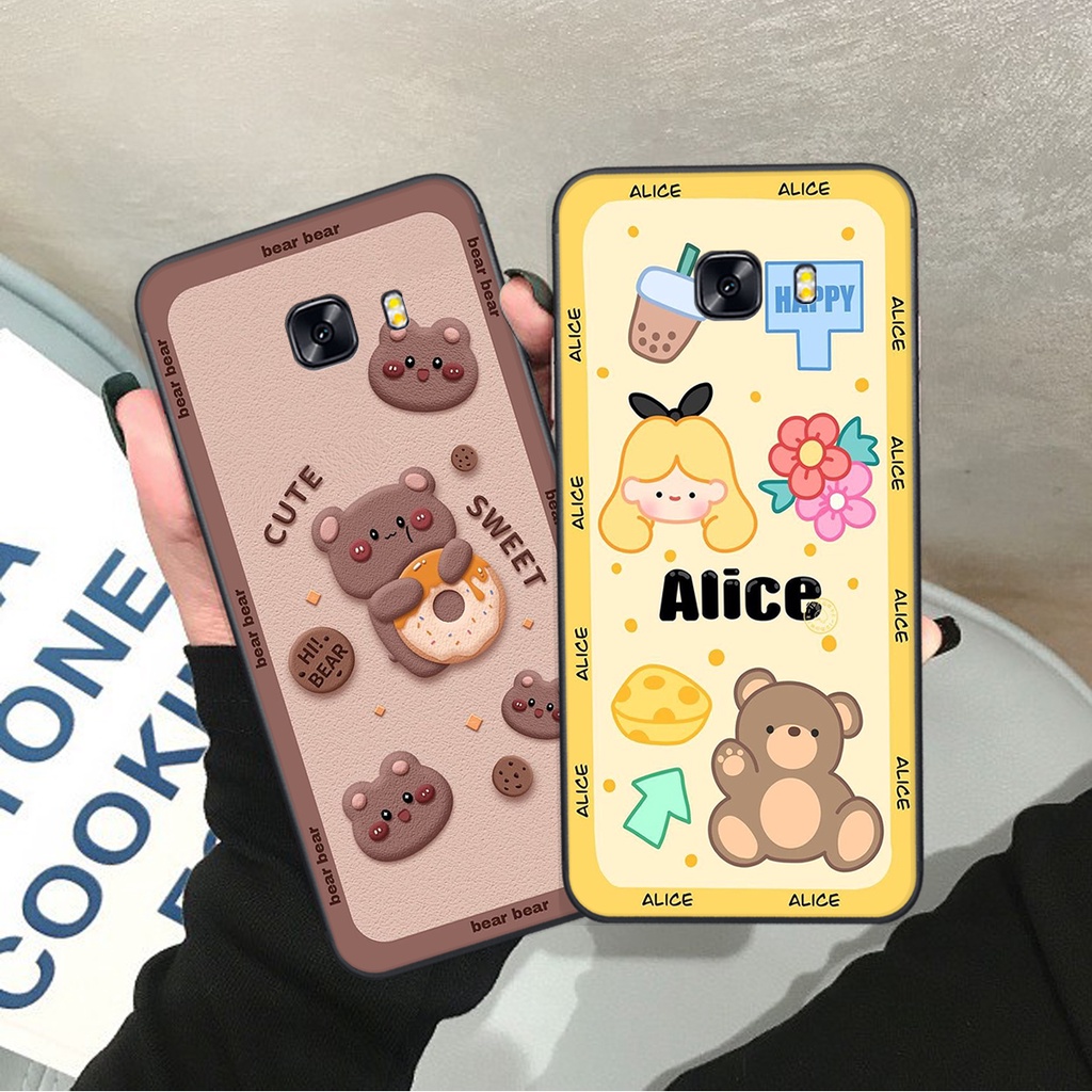 Ốp lưng Samsung Galaxy C9 PRO in hình Gấu nâu - hồng, Gấu Be@rick  cực CUTE, DỄ THƯƠNG