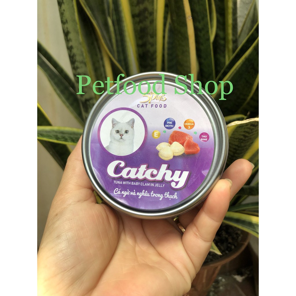 THANH LÝ Pate  Catchy  5PLUS , thức ăn ướt dành cho mèo cưng 170g
