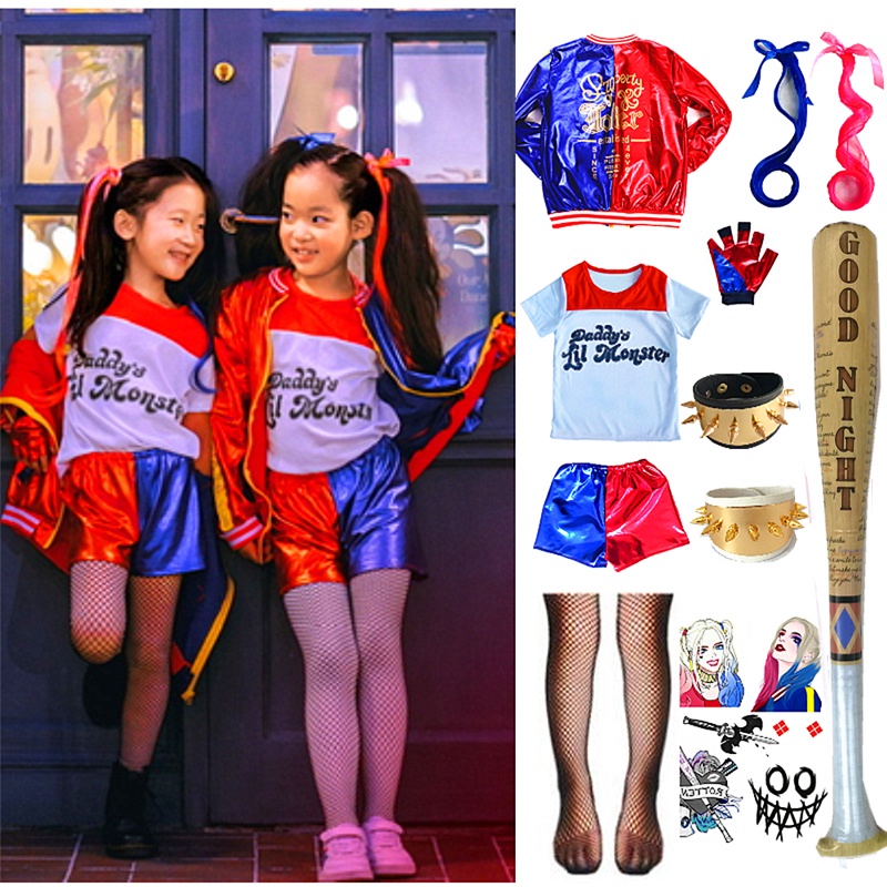 Bộ Đồ Hóa Trang Harley Quinn Trong Phim Suicide Squad Có Thể Bơm Phồng Cho Bé Gái