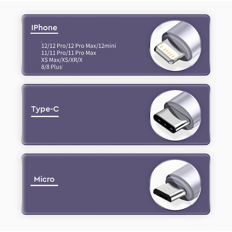 Baseus Cáp sạc dây rút 3 đầu thế hệ mới Baseus Bright Mirror 3 in 1