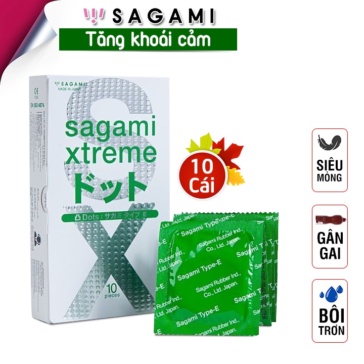 [Loại 1] -  Bao Cao Su CAO CẤP SAGAMI XTREME NHẬT BẢN 1 HỘP 10 CÁI (Hàng Luôn Có Sẵn - Gọi Là Ship Ngay)