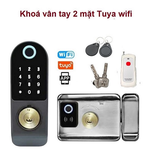 Khóa điện tử 2 mặt vân tay - thẻ từ SG-501RW