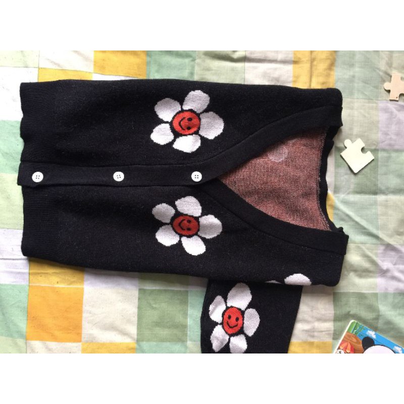 [Sẵn] Áo khoác cardigan len mỏng họa tiết hoa xinh (ảnh thật) | BigBuy360 - bigbuy360.vn