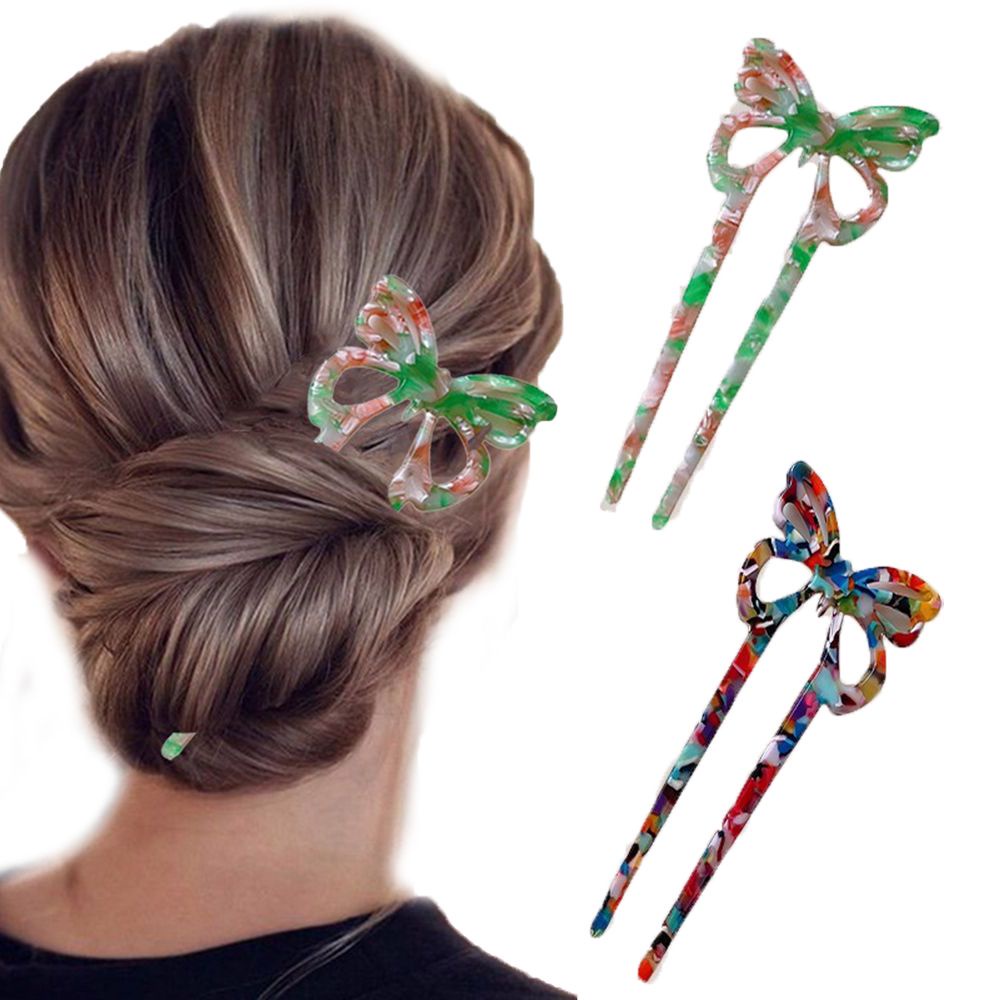 Trâm cài tóc hình chữ U hình bướm phong cách Hàn Quốc ngọt ngào cho nữ