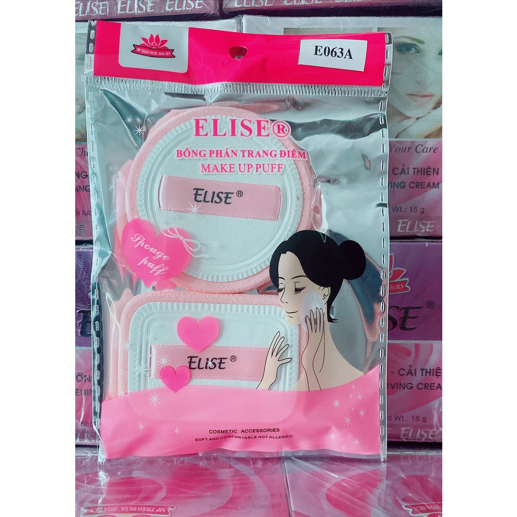 Bông phấn trang điểm Elise E063A - L0102