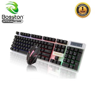 Combo bàn phím giả cơ và chuột game Bosston 8310 led đa màu -