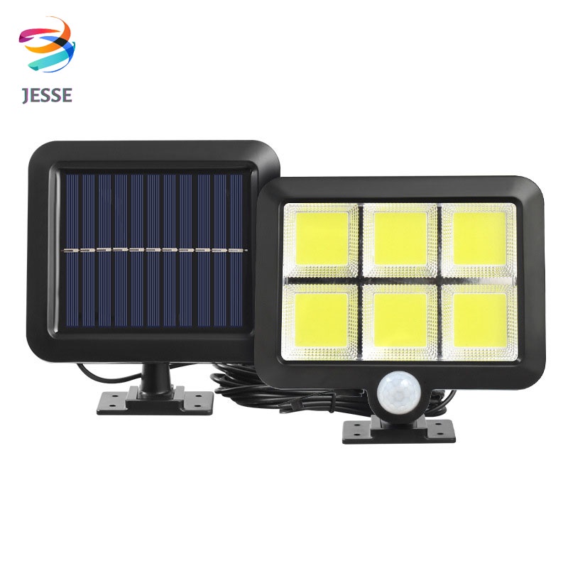 Đèn Năng Lượng Mặt Trời 120 Led Cob 3 Chế Độ Sáng, Cảm Biến Chuyển Động, Có Điều Khiển, Kèm Dây 5m Tiện Dụng