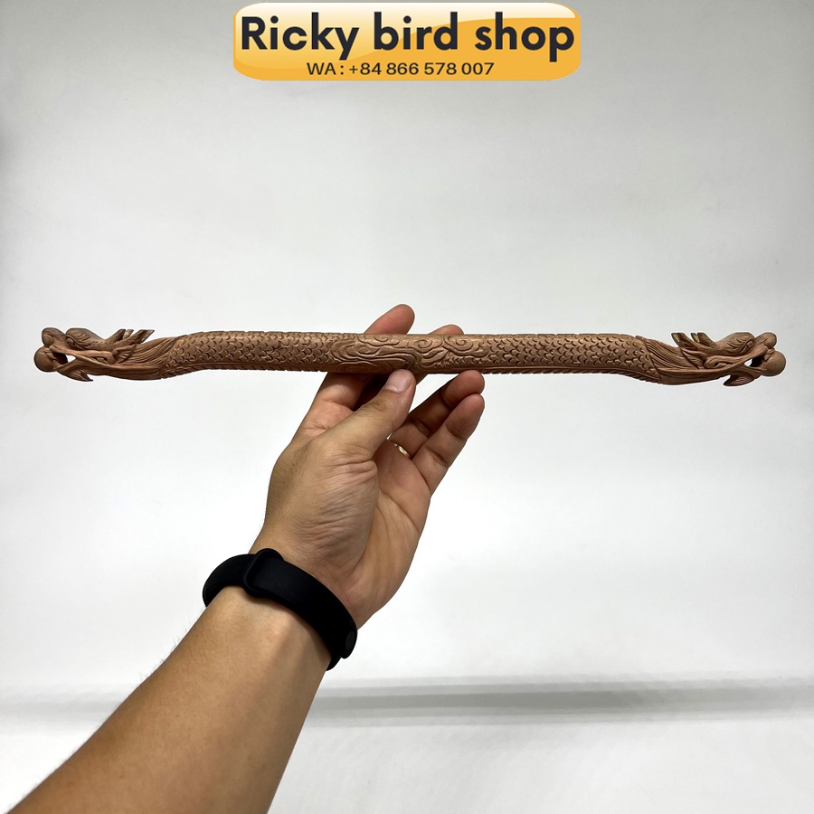 Stand stick for bird cage - Wood carved