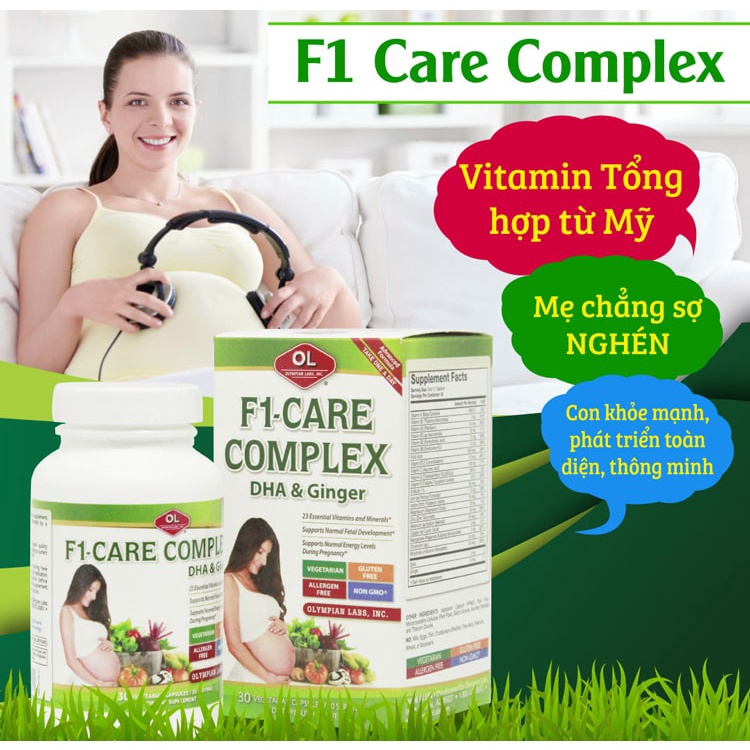 Vitamin Tổng Hợp Cho Bà Bầu F1 Care Complex Olympian Labs - Bổ Sung Vitamin Và Khoáng Chất Cho Bà Bầu 30 viên