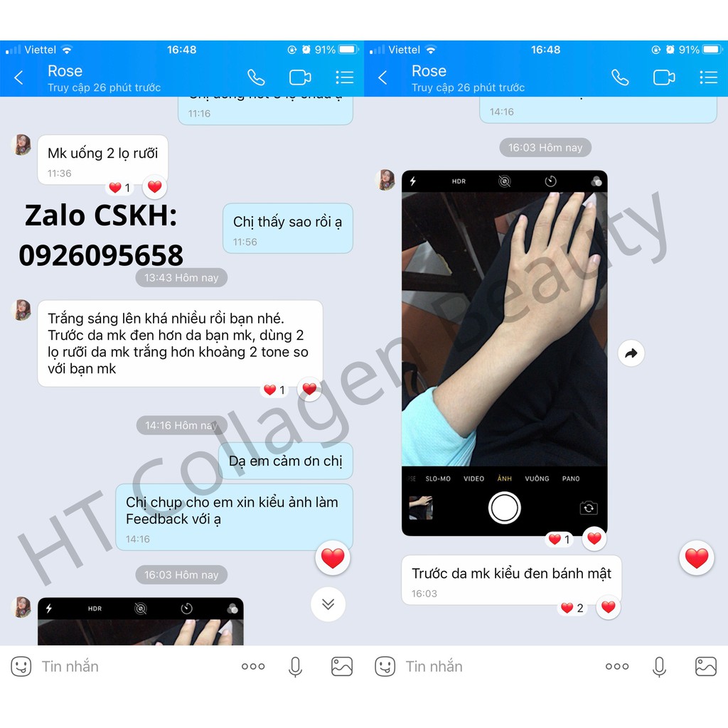 [FREESHIP] Dưỡng trắng da bằng viên uống trắng da HT Collagen Chính Hãng | Thế Giới Skin Care