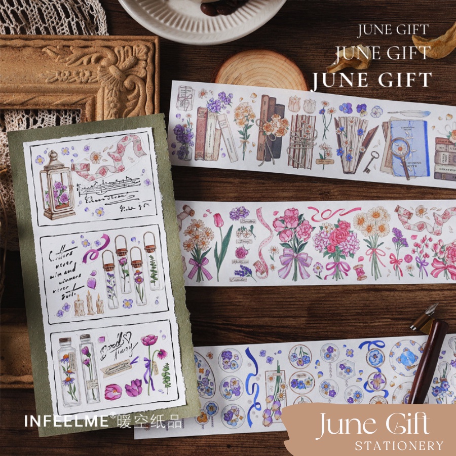 Dải Masking Tape Trang Trí Sổ Chủ Đề Dream Flowers