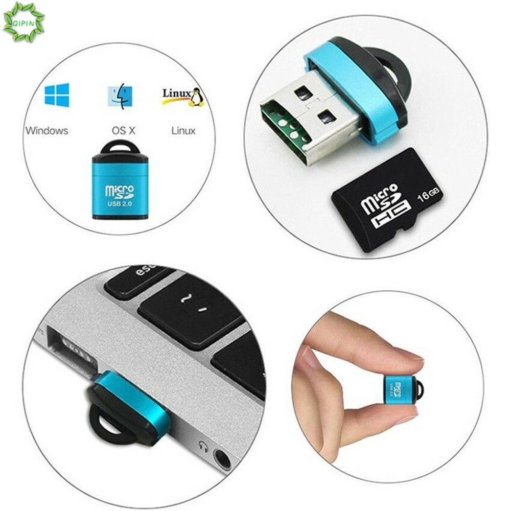 1 Đầu Đọc Thẻ Nhớ Qipin Mini Sang Usb 2.0 Cho Micro Sd Sdhc Sdxc Tf