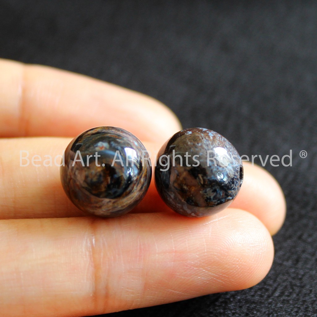 [1 Hạt] 11MM Đá Giông Bão (Pietersite) AAA, Đá Phối Vòng Tay Phong Thuỷ, Làm Trang Sức, Chuỗi Hạt S47 - Bead Art