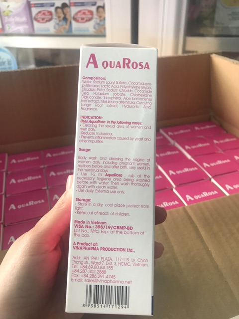 Nước rửa phụ khoa nghệ nano AQUAROSA