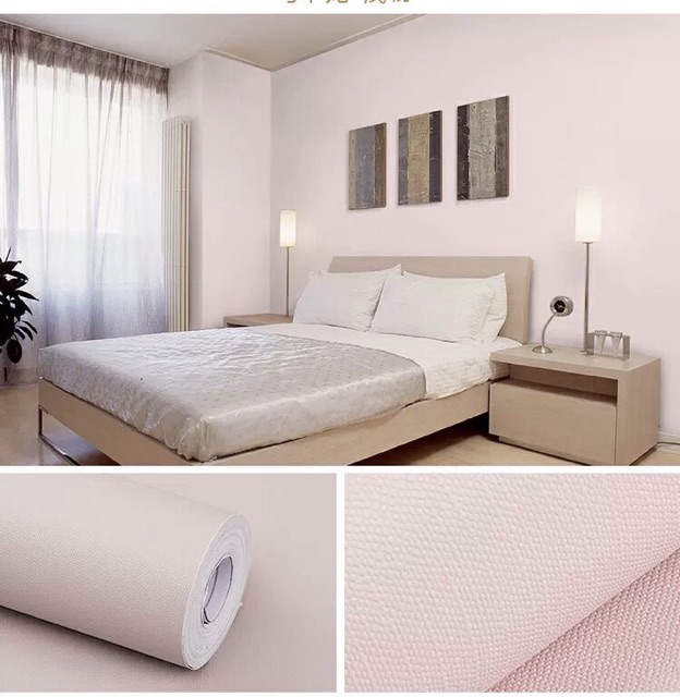 10m Giấy dán tường một màu pastel [GIÁ Sỉ] - 10m decal dán tường màu trơn pastel có keo sẵn