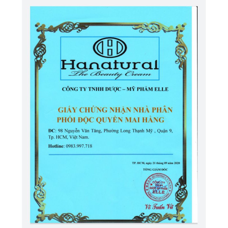 Kem mụn trắng da Hanatural 15g