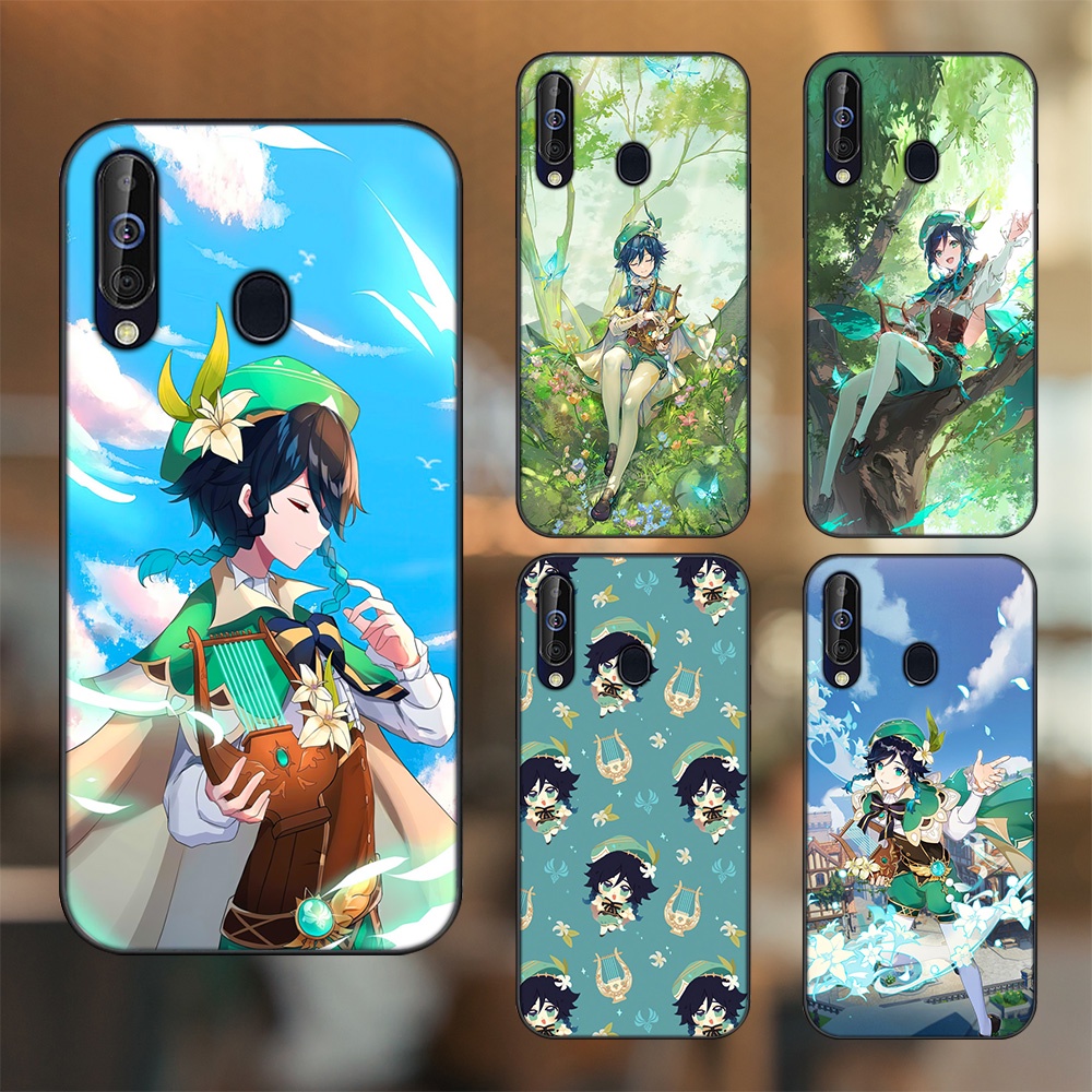 Ốp lưng Samsung A8s, A60, M30 viền đen in hình Venti Genshin Impact