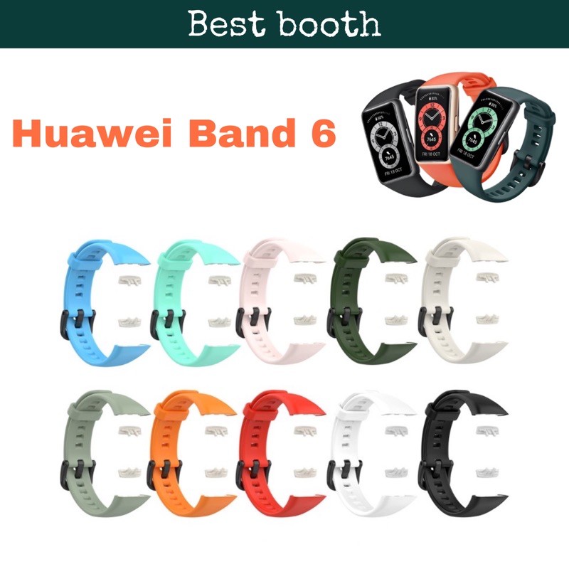 Huawei band 6 - Dây đeo silicone thay thế nhiều màu