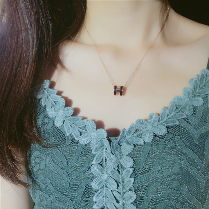 DÂY CHUYỀN TITAN CHỮ H siêu đẹp, bền màu, chuẩn thời trang