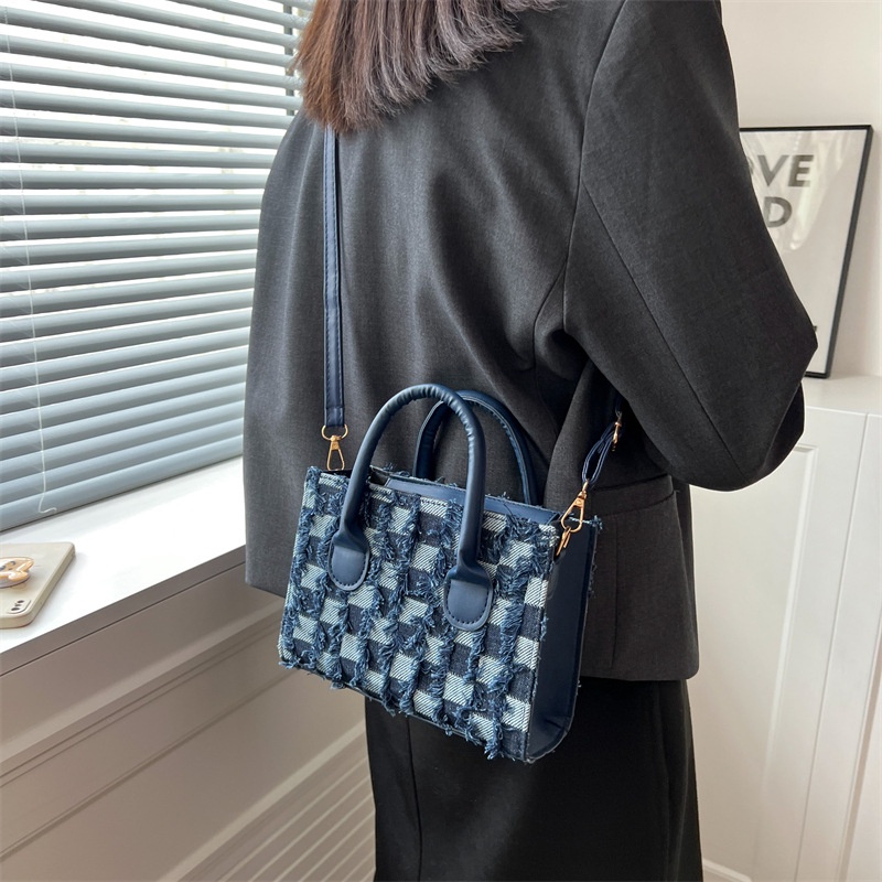Túi xách Jasmin Noir đeo chéo vai vải denim kiểu cách đơn giản cho nữ