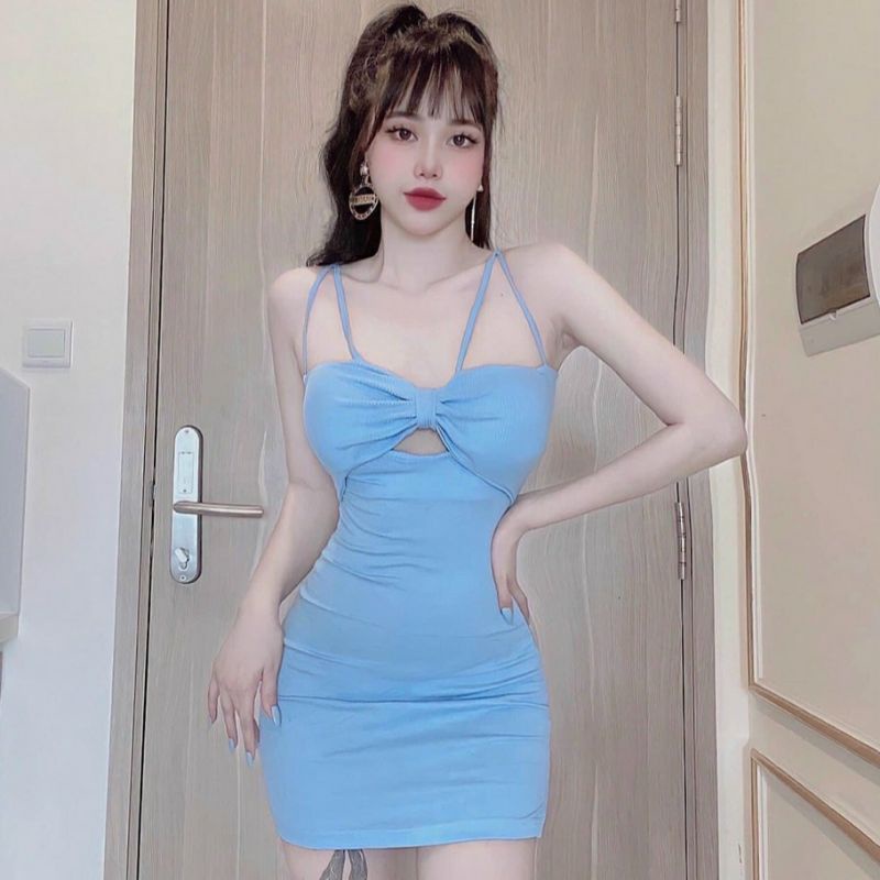 Đầm body đầm ôm cột dây kiểu mới cực sexy nóng bỏng Đ21 (giá sỉ) Lissa