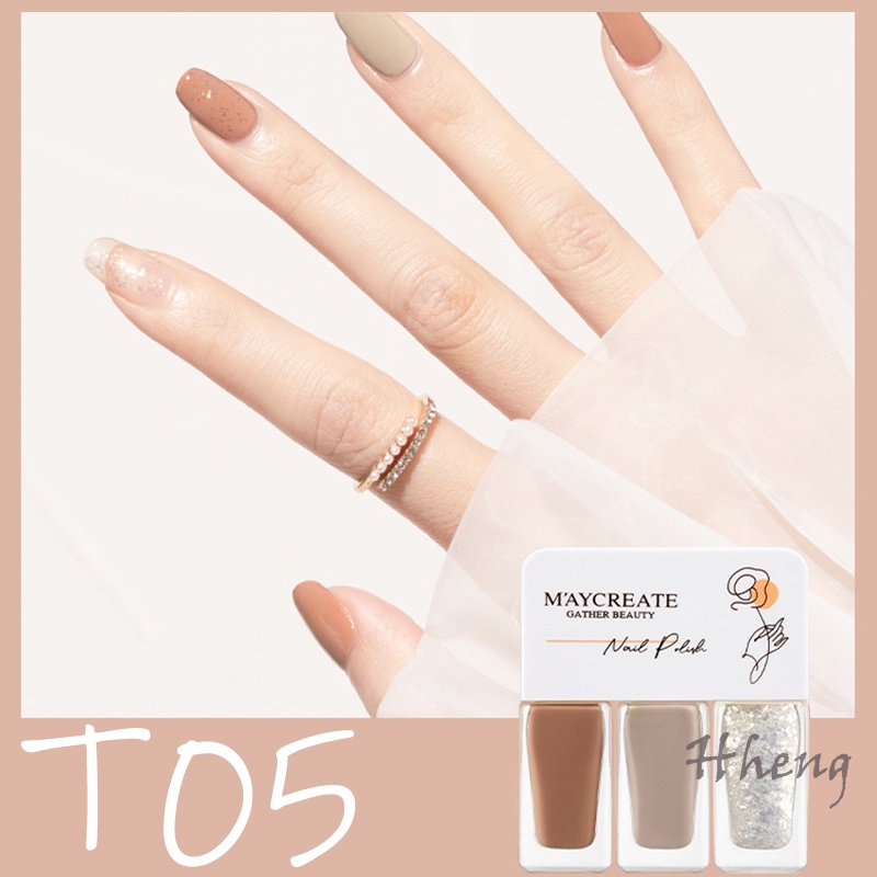 YADORNOS Gel Sơn Bóng Móng Tay 3 Trong 1 Nhanh Khô 4g*3 3 Trong 1