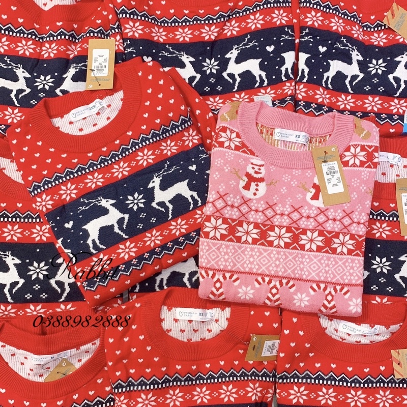Áo len Noel đỏ hồng- HÀNG SALE KO ĐỔI TRẢ