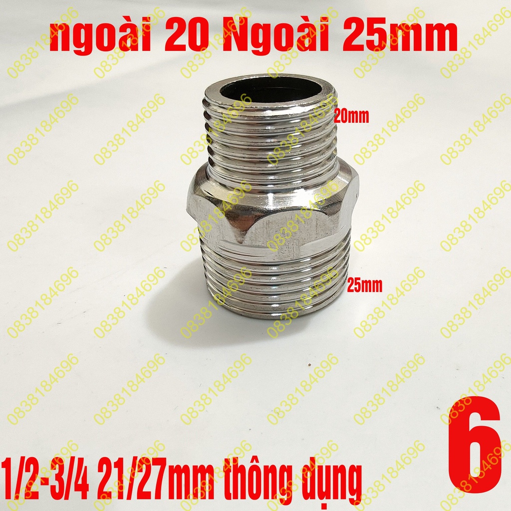 NỐI HAI ĐẦU RĂNG NGOÀI PHI 21 INOX NK05