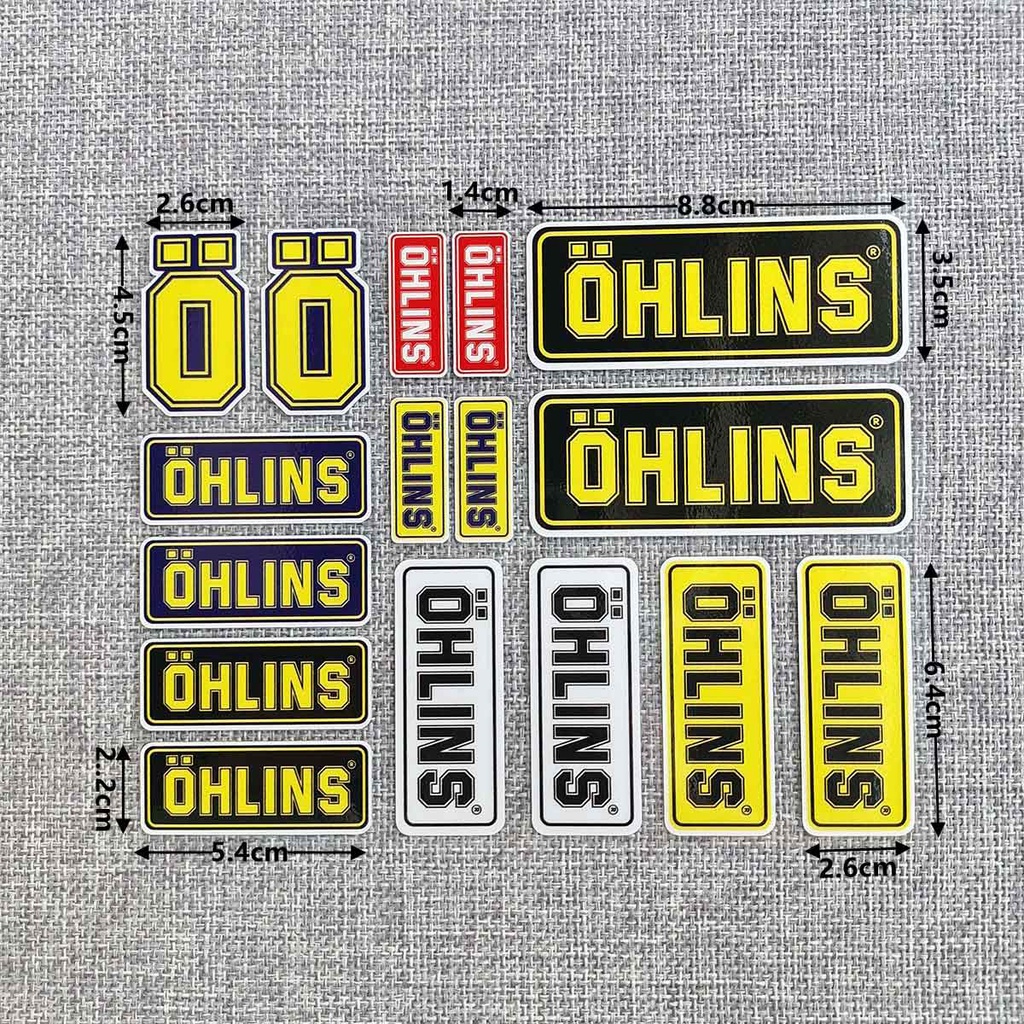 Miếng dán phản quang trang trí xe mô tô No.L093 Ohlins