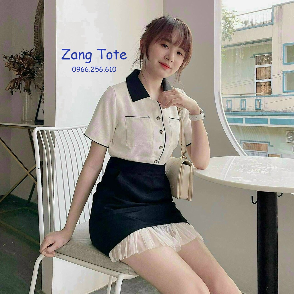 Set áo + chân váy nữ Xinohy sang trọng, trẻ trung, thanh lịch & quyến rũ chất Umi Nhật cao cấp - Zang Tote