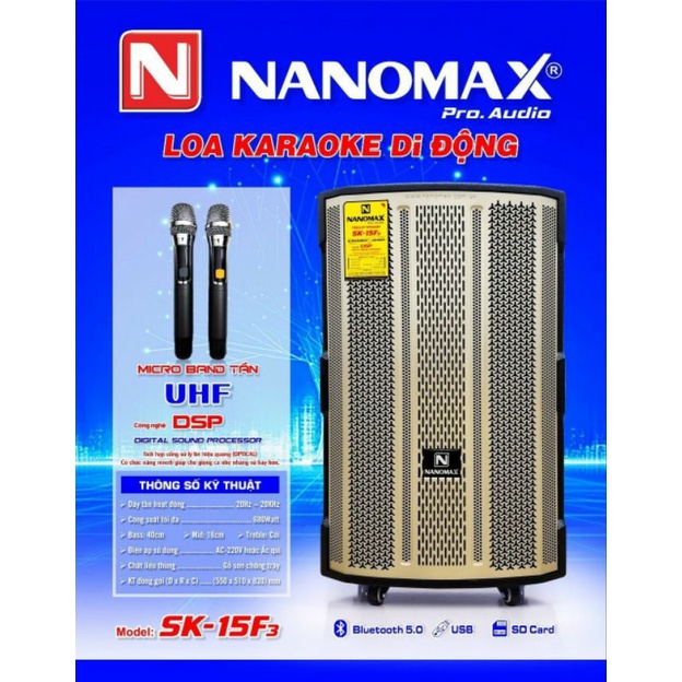 Loa kéo di động Nanomax SK-15F3