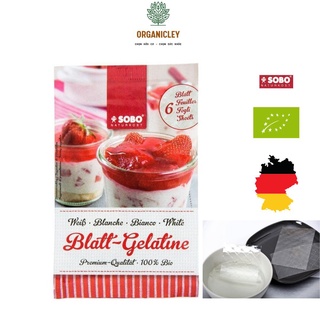 Gelatine hữu cơ dạng lá chính hãng sobo naturkost, gói 10g - gelatin lá hữu cơ - organicley