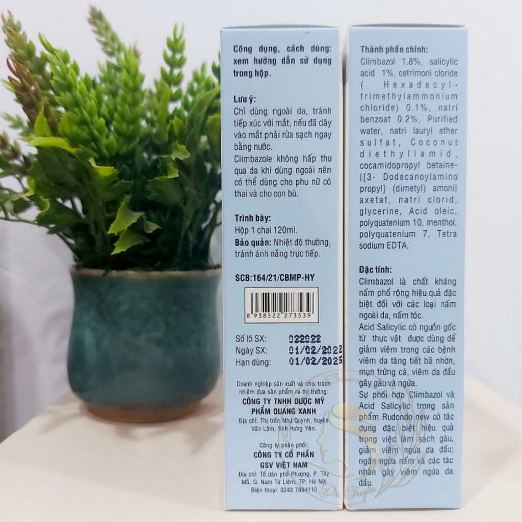 Dầu gội  RUDONDO NEW ngăn ngừa gàu, ngứa da đầu, hỗ trợ viêm da dầu, nấm da đầu và toàn thân 120ml