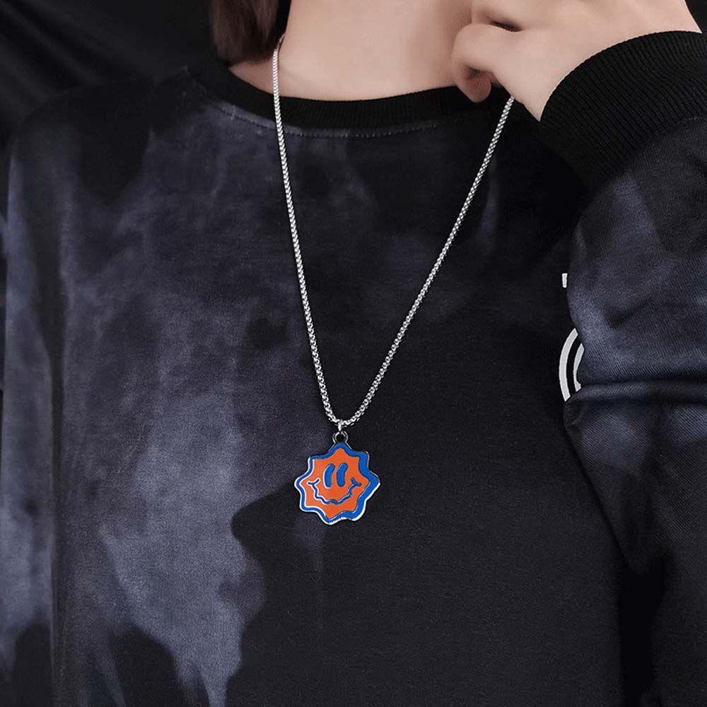 ANEMONE Vòng Cổ Choker Hình Mặt Cười Phong Cách Hàn Quốc Thời Trang Cho Nam