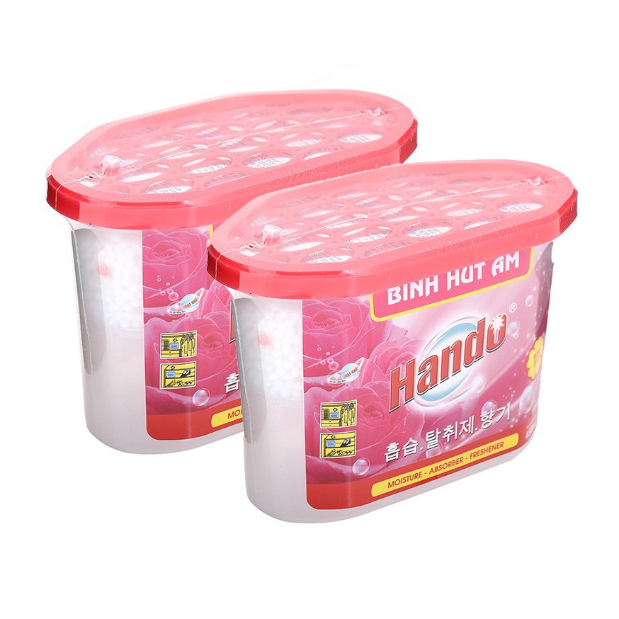 BỘ 3 BÌNH HÚT ẨM 450ml HANDO HƯƠNG HOA HỒNG