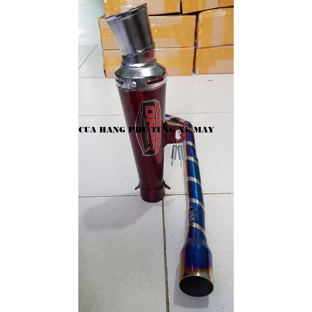 Pô ORBR gắn xe Wave, Dream, Sirius, Cub ( kèm cổ titan + lò xo )