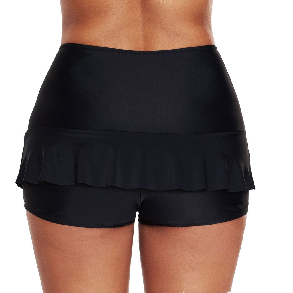 Quần bơi eo cao màu xanh và đen cho nữ | BigBuy360 - bigbuy360.vn