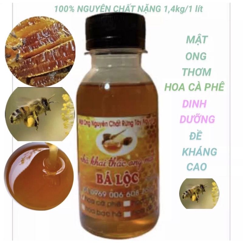 Mật ong hoa cà phê nguyên chất thương hiệu Bá Lộc 50ml