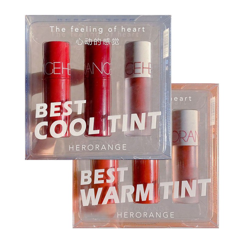 Set 3 Thỏi Son Lì Mini Dễ Thương Thương Hiệu Herorange