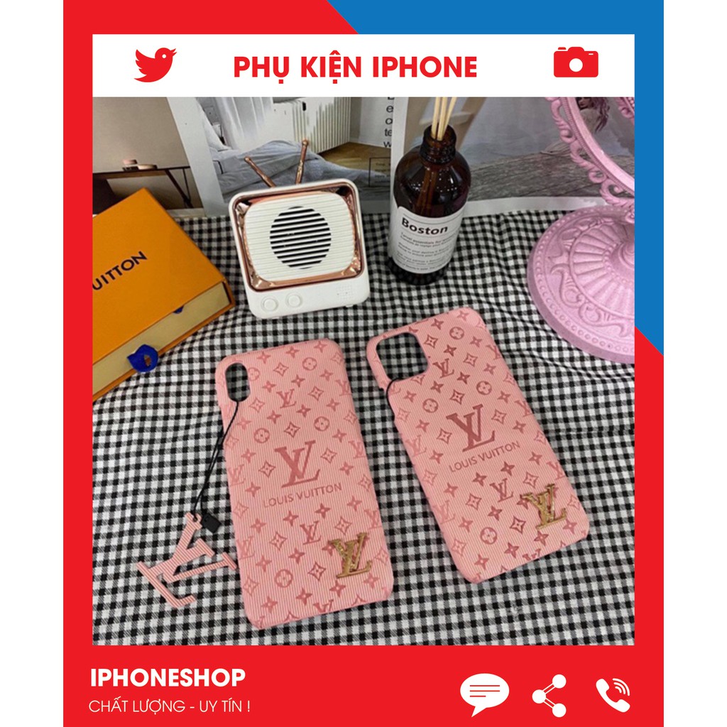 Ốp Lưng iphone - ốp iphone lv siêu phẩm hồng lót nỉ KÈM LOGO LV SANG CHẢNH Full Viền 7/8plus/X-XS/XSMAX/11/12/pro/promax | BigBuy360 - bigbuy360.vn